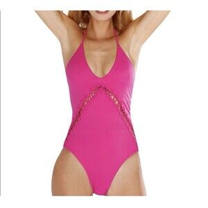 Peixoto Paloma Fuchsia Raspberry Pink One Piece Swimsuit Women Size Medium